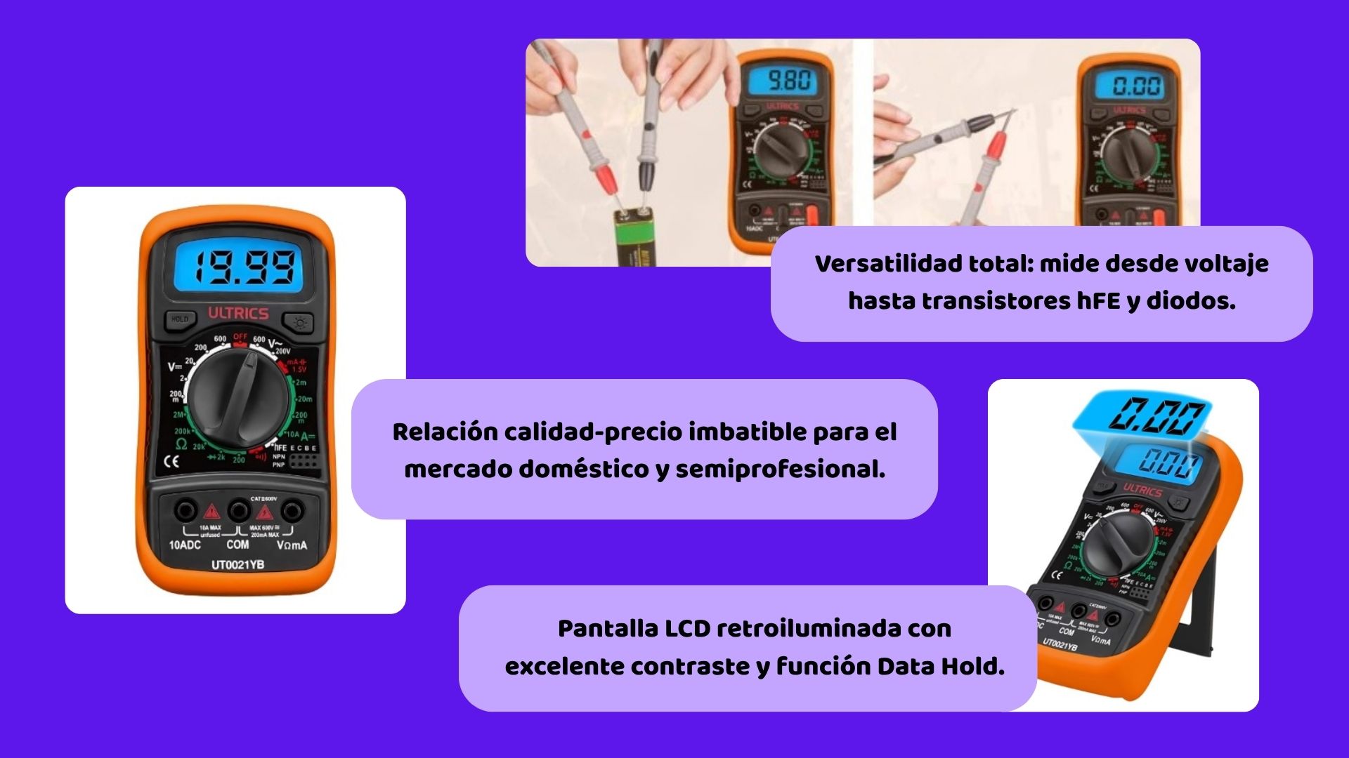 Multímetro Digital ULTRICS Profesional