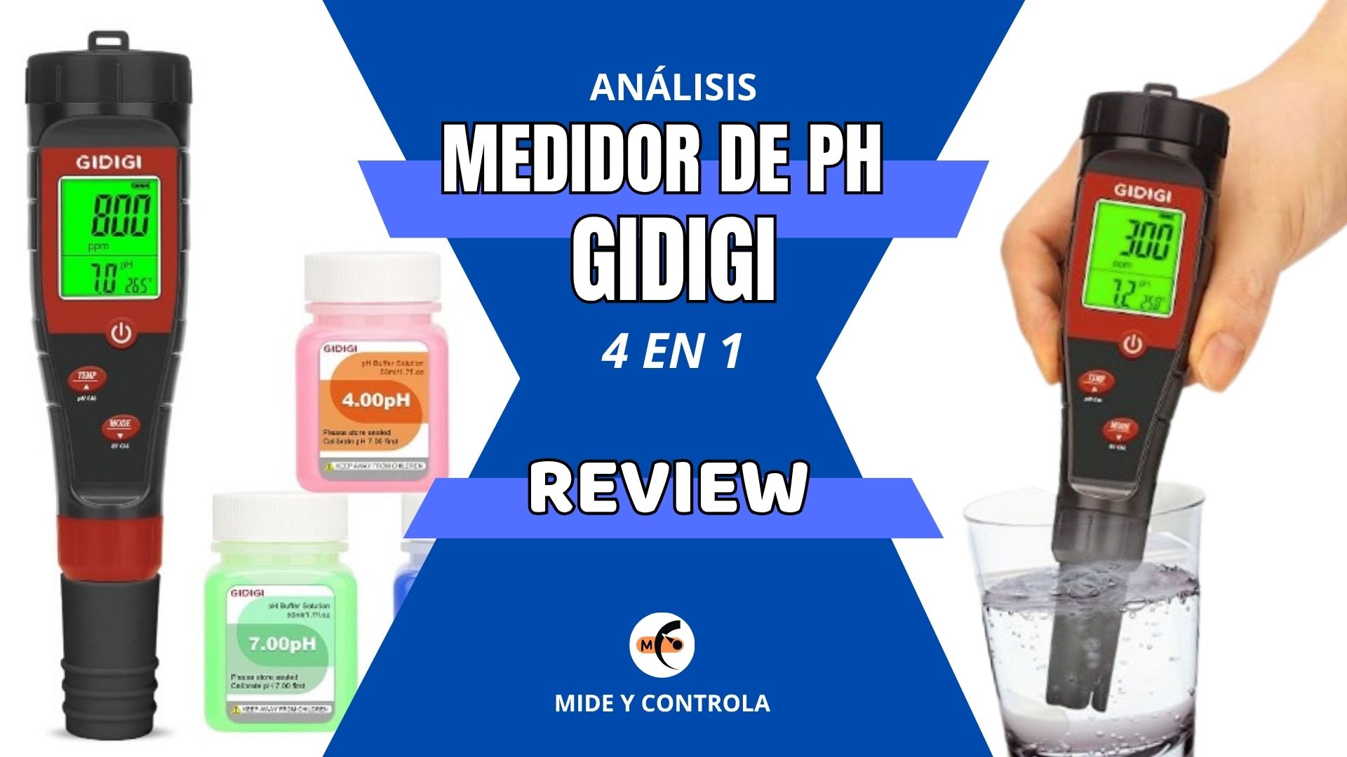 Medidor de PH portatil GIDIGI 4 en 1