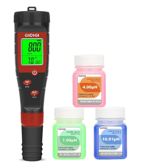 Medidor de PH portátil GIDIGI 4 en 1
