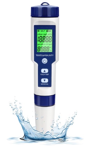 Conductimetro portátil 5 en 1 Cuteefun