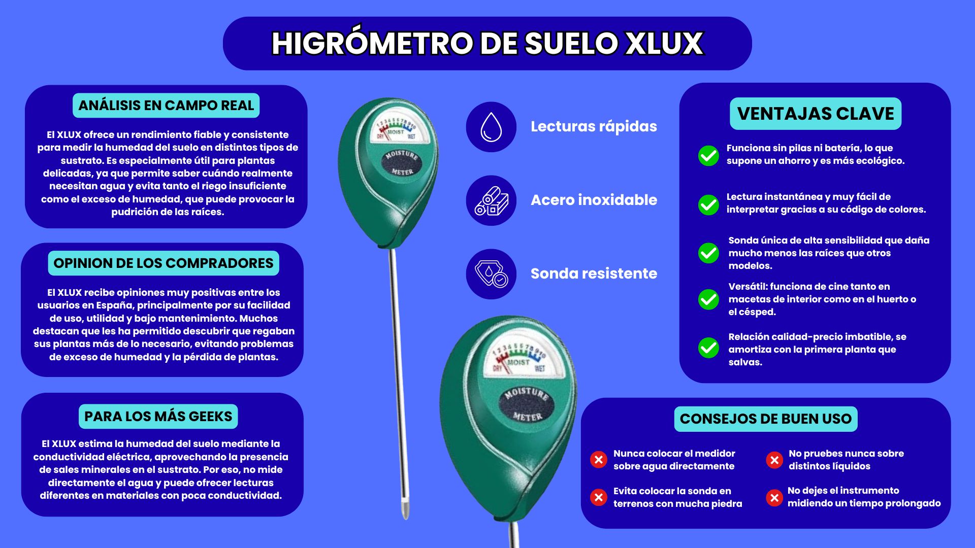 higrómetro de suelo XLUX