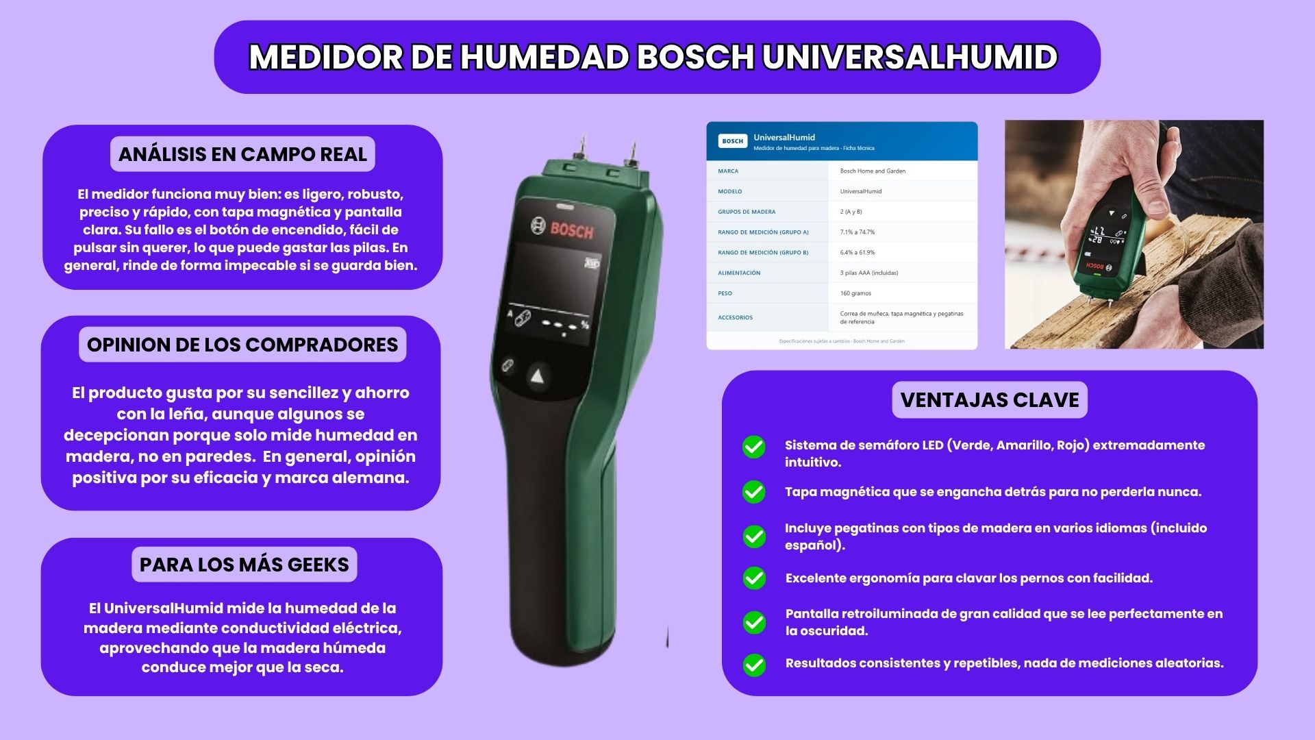 Medidor de Humedad BOSCH UniversalHumid