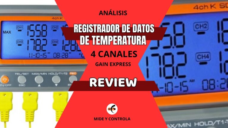 Termómetro De 4 Canales Tipo K Con Tarjeta SD Y Registrador DE Datos